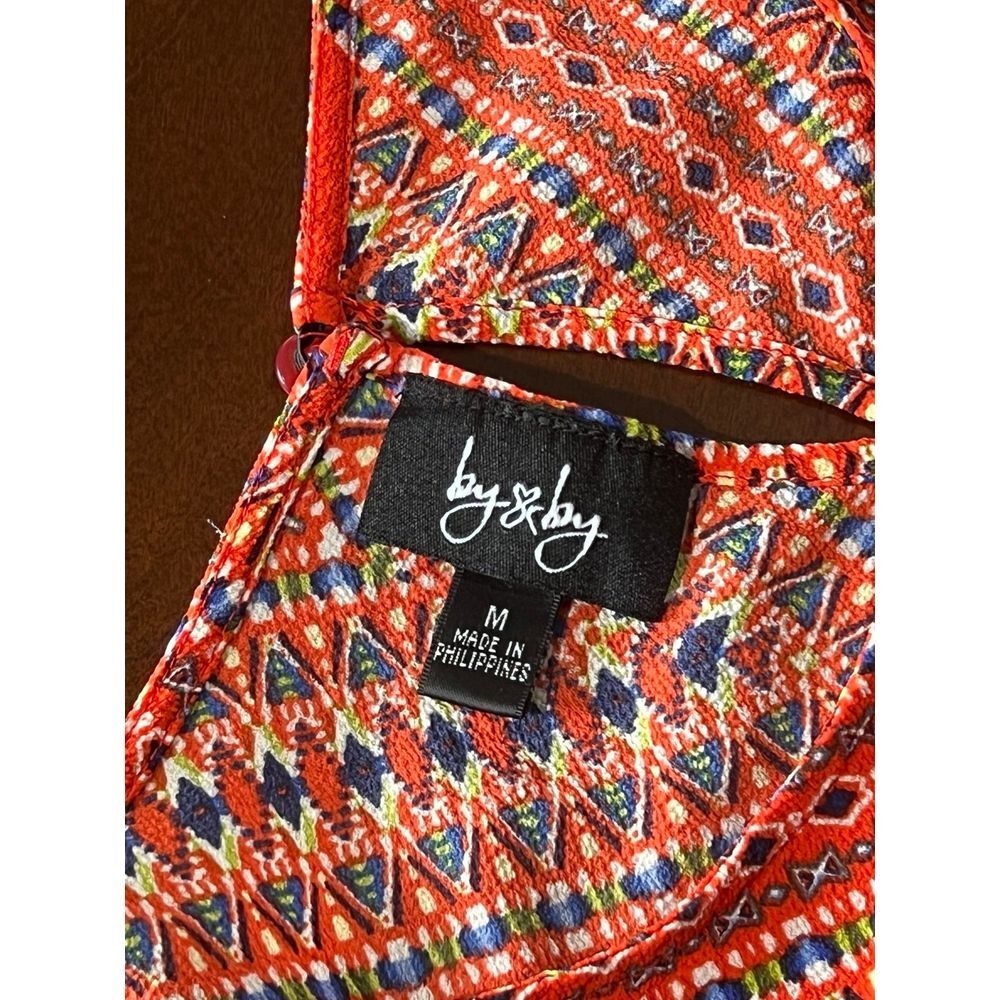 Women's open shoulder blouse super cute vibrant colors size medium‎ - Picture 4 of 6